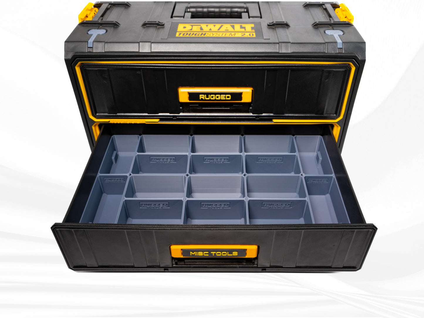 Storage Bins For Dewalt Tough System 2.0 | Fits 2 and 3 Drawer | Rugged Tools