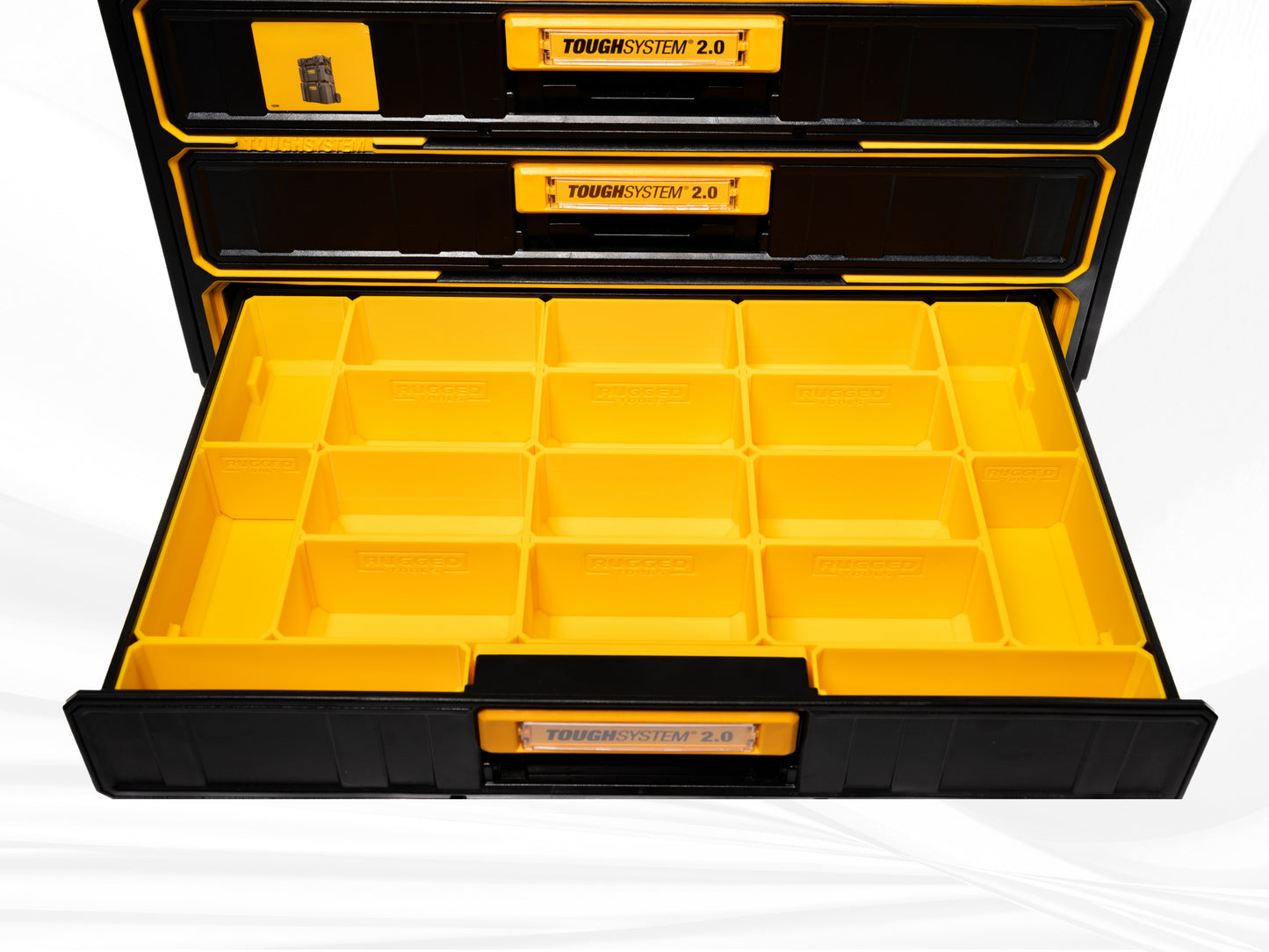 Storage Bins For Dewalt Tough System 2.0 | Fits 2 and 3 Drawer | Rugged Tools