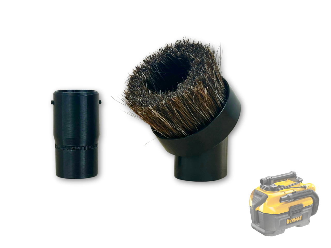 WetVac Adaptor & Brush For Dewalt 18V Shop Vac | Rugged Tools