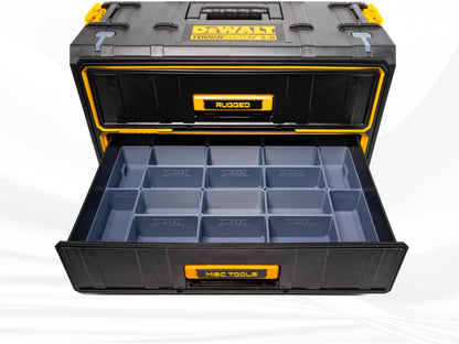 Rugged tools Storage bins for Dewalt Toughsystem 2.0 2 & 3 Drawer toolboxes