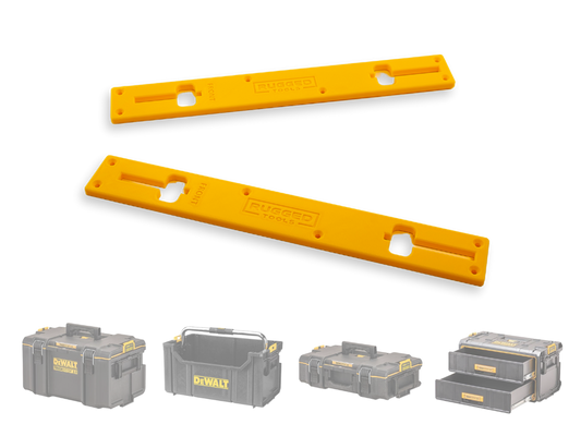 Anti-skid base plates designed to locate the feet of Dewalt's ToughSystem toolboxes line up