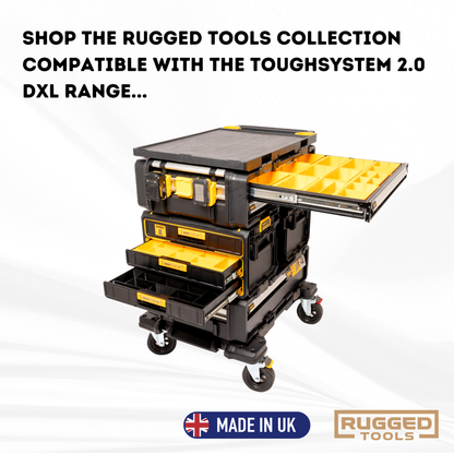 Wider Rugged Tools collection compatible with DeWalt ToughSystem 2.0 DXL range