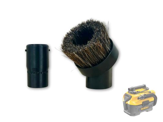 Wetvac adaptor and brush kit for Dewalt 18v shop vac